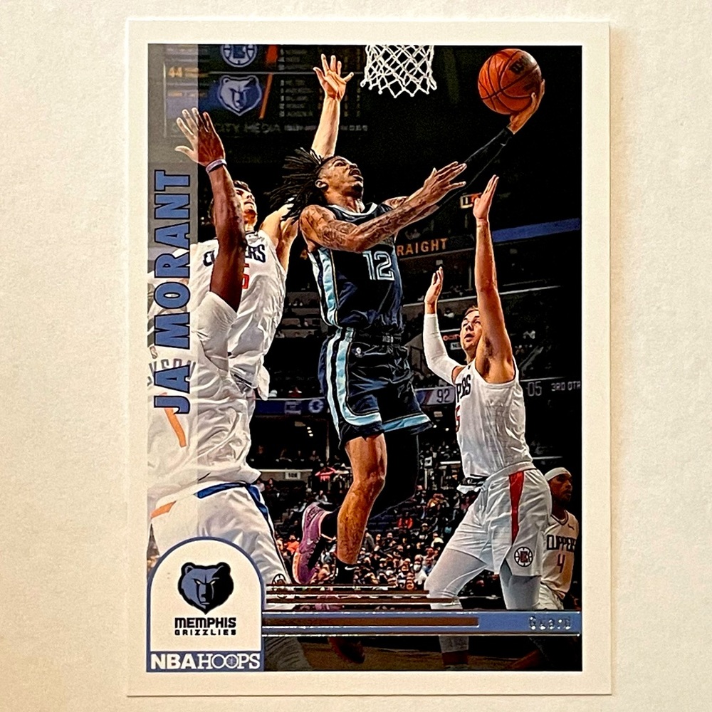 2022-23 JA MORANT MEMPHIS GRIZZLIES NBA Hoops Basketball Card #289